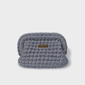 denim gleam clutch bag